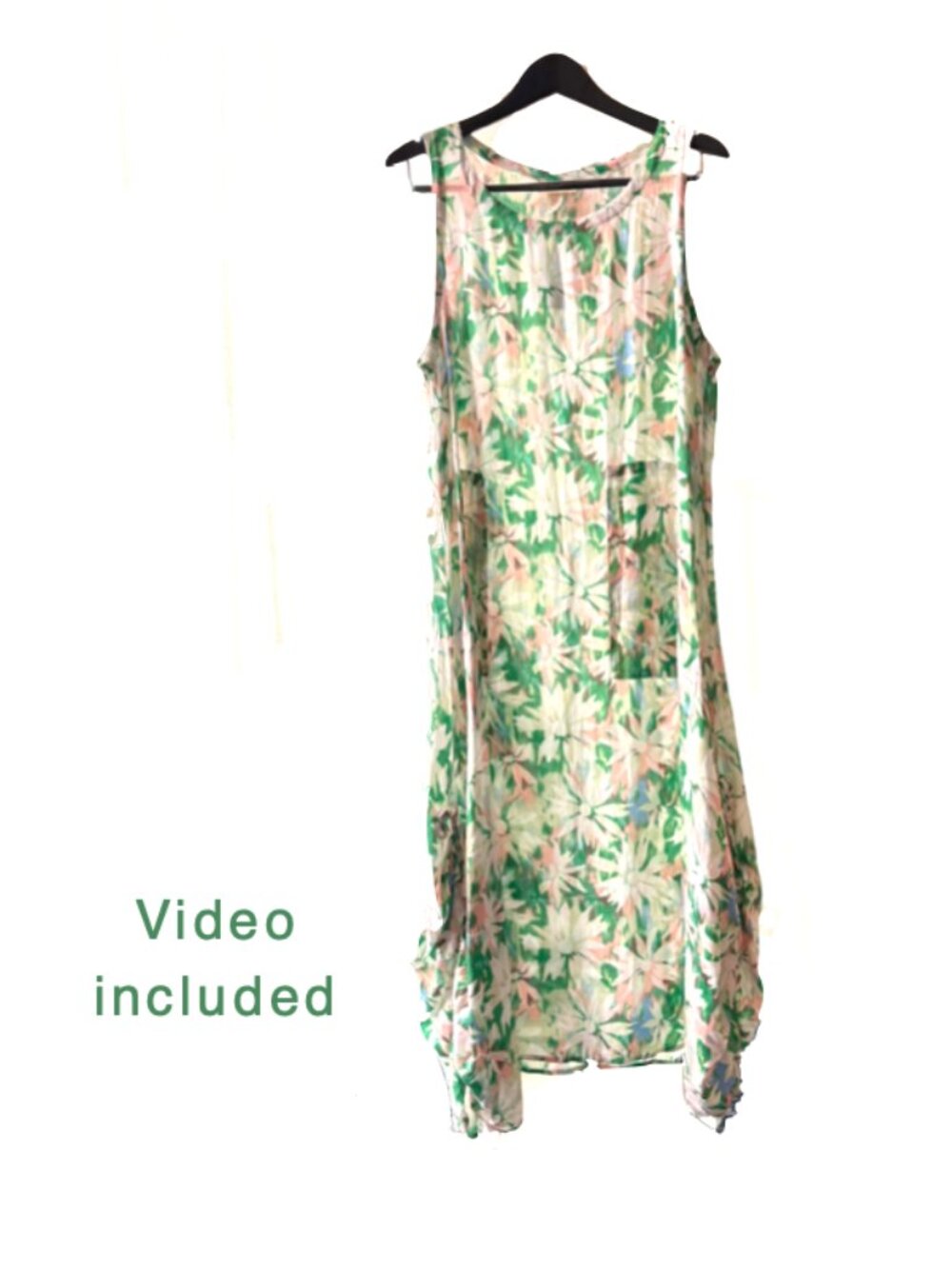 Water Lily floral maxi dress Italian summer style size 1X